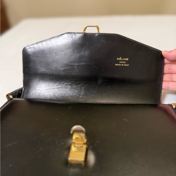 Vintage Céline Horse Carriage Shoulder Bag Black Box Leather - Picture 9 of 10